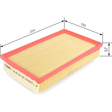 BOSCH F 026 400 434 Luftfilter