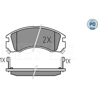 Meyle | Bremsbelagsatz, Scheibenbremse | 025 213 6315/PD