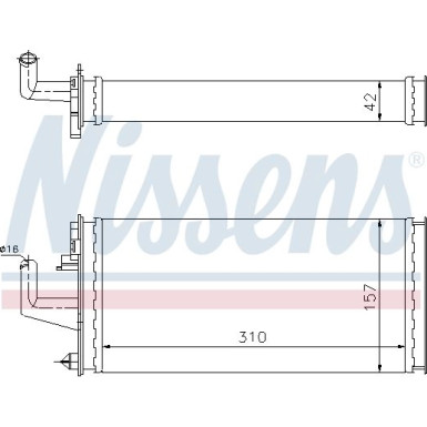 Nissens | Wärmetauscher, Innenraumheizung | 71807