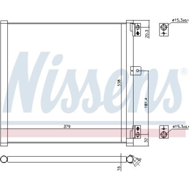 Nissens | Kondensator, Klimaanlage | 940704