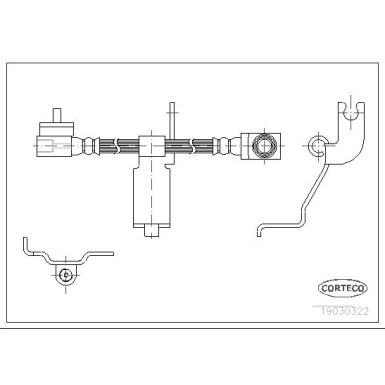 Corteco | Bremsschlauch | 19030322