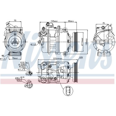 Nissens | Kompressor, Klimaanlage | 89023