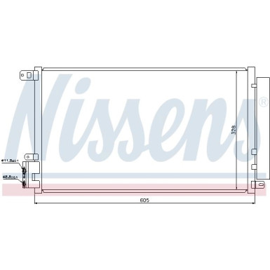 Nissens | Kondensator, Klimaanlage | 940095