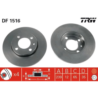 TRW | Bremsscheibe | DF1516