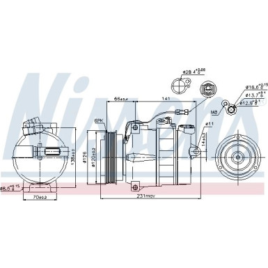 Nissens | Kompressor, Klimaanlage | 89054