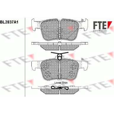 FTE | Bremsbelagsatz, Scheibenbremse | 9011015