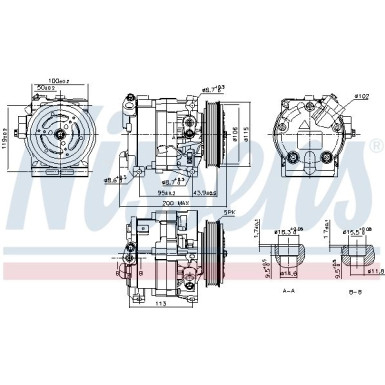 Nissens | Kompressor, Klimaanlage | 890187