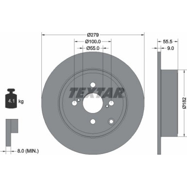 Textar | Bremsscheibe | 92126303