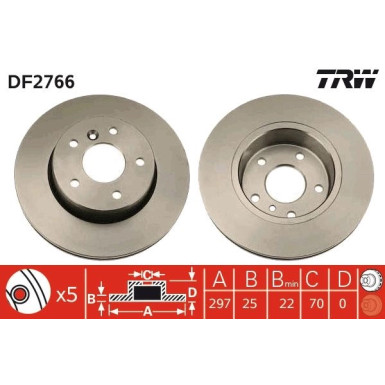 TRW | Bremsscheibe | DF2766