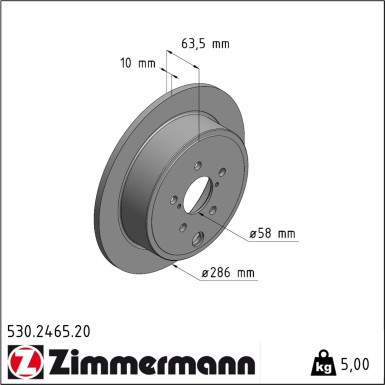 Zimmermann | Bremsscheibe | 530.2465.20