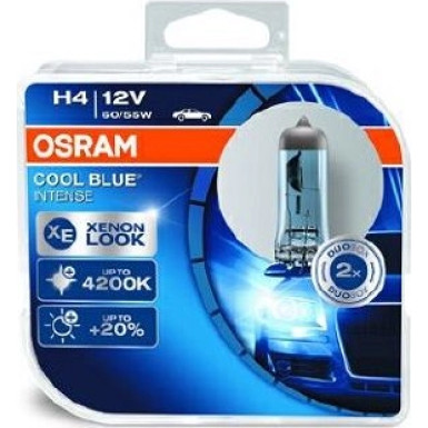 Osram | Glühlampe, Scheinwerfer | Cool Blue Intense H4 (Duo Box) | 64193CBI-HCB