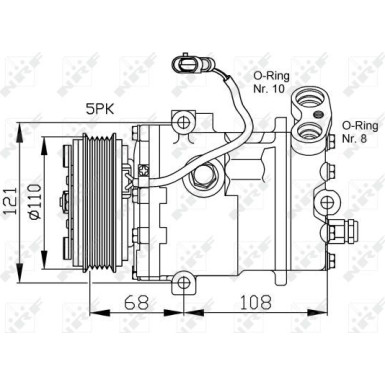 NRF | Kompressor, Klimaanlage | mit PAG Kompressoröl | 32197 NRF | Kompressor, Klimaanlage | mit PAG Kompressoröl | 32197