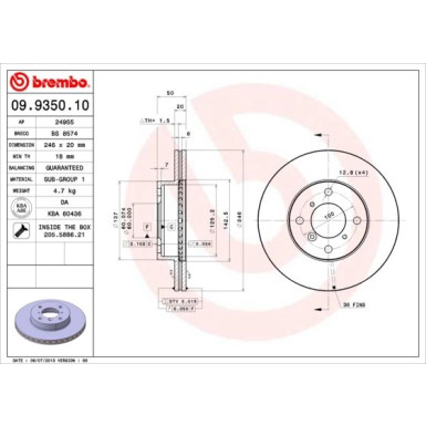 Brembo | Bremsscheibe | 09.9350.10