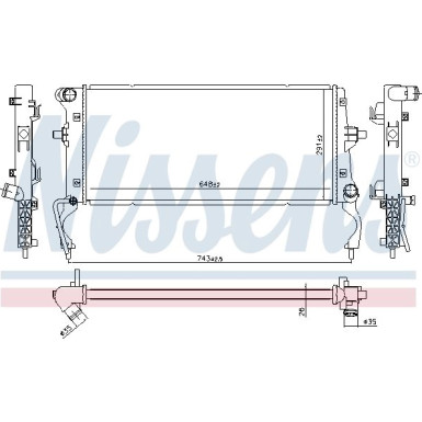 Nissens | Kühler, Motorkühlung | 636728