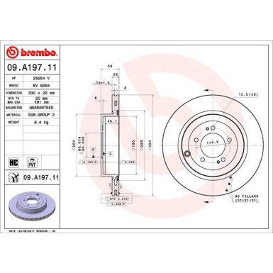 Brembo | Bremsscheibe | 09.A197.11