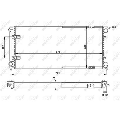 NRF | Kühler, Motorkühlung | 58712