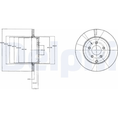 Delphi | Bremsscheibe | BG4341