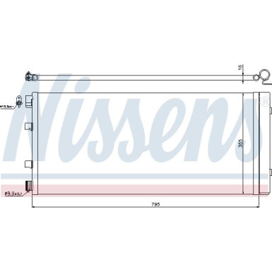 Nissens | Kondensator, Klimaanlage | 940158