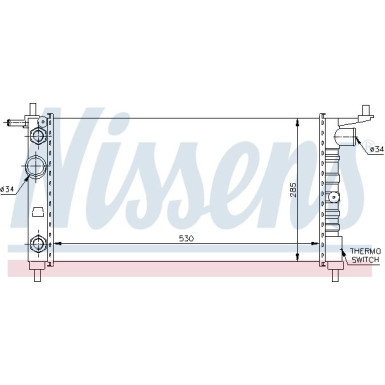 Nissens | Kühler, Motorkühlung | 63284