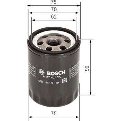 BOSCH F 026 407 027 Ölfilter