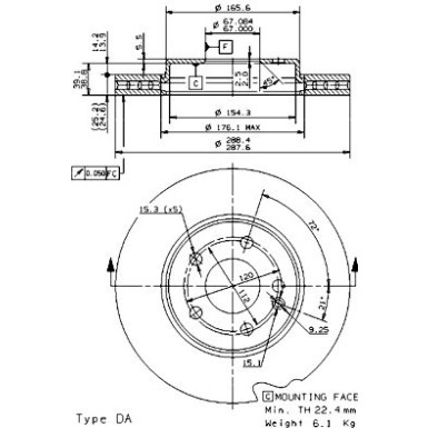 Brembo | Bremsscheibe | 09.8681.11