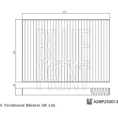 Blue Print | Filter, Innenraumluft | ADBP250013