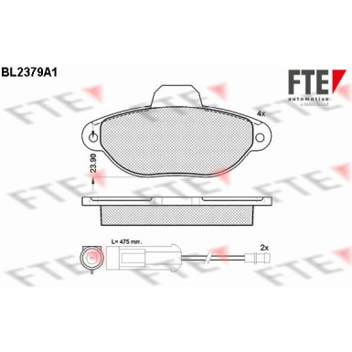 FTE | Bremsbelagsatz, Scheibenbremse | 9010715