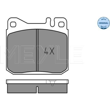 Meyle | Bremsbelagsatz, Scheibenbremse | 025 203 4117