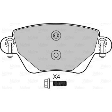 Valeo | Bremsbelagsatz, Scheibenbremse | 598434