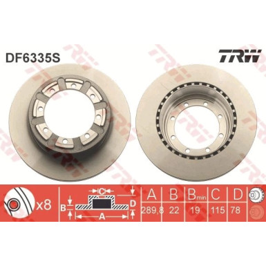 TRW | Bremsscheibe | DF6335S