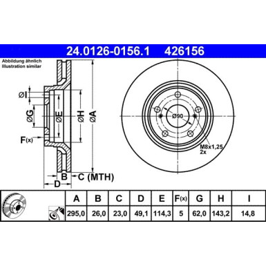 ATE | Bremsscheibe | 24.0126-0156.1