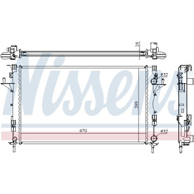 Nissens | Kühler, Motorkühlung | 63816A