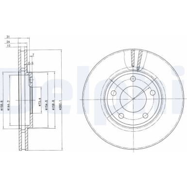 Delphi | Bremsscheibe | BG3383