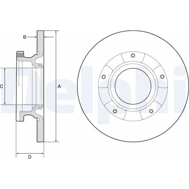 Delphi | Bremsscheibe | BG4784C