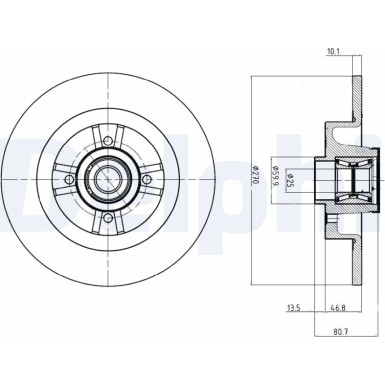 Delphi | Bremsscheibe | BG9032RS