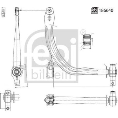 FEBI BILSTEIN 186640 Querlenker, Lenker, Radaufhängung