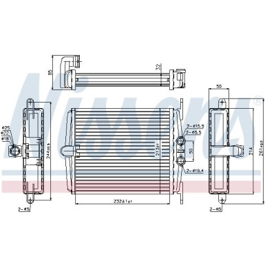 Nissens | Wärmetauscher, Innenraumheizung | 72019 Nissens | Wärmetauscher, Innenraumheizung | 72019