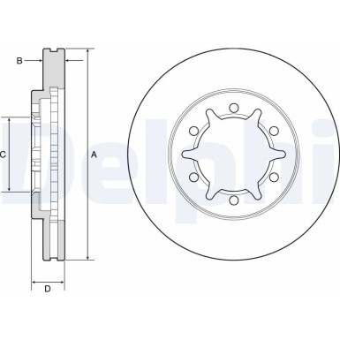 Delphi | Bremsscheibe | BG4795C