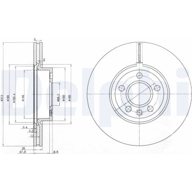 Delphi | Bremsscheibe | BG3719