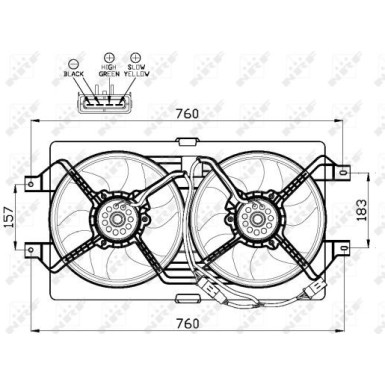 NRF | Lüfter, Motorkühlung | 47502
