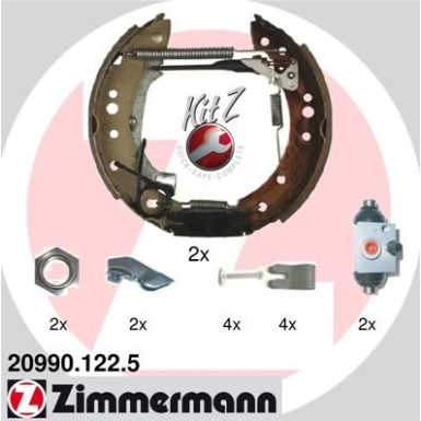 Zimmermann | Bremsbackensatz | 20990.122.5