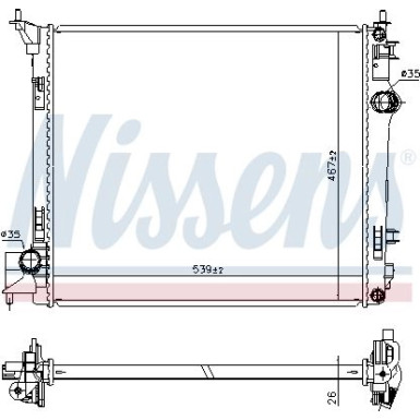 Nissens | Kühler, Motorkühlung | 637664