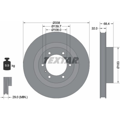 Textar | Bremsscheibe | 92223903