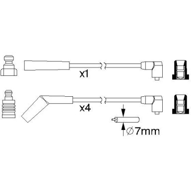 BOSCH | Zündleitungssatz | 0 986 357 153