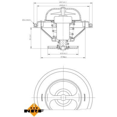 NRF | Thermostat, Kühlmittel | 725086