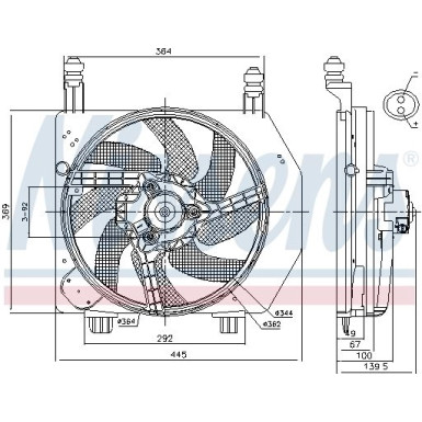Nissens | Lüfter, Motorkühlung | 85172