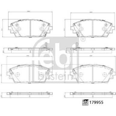 FEBI BILSTEIN 179955 Bremsbeläge