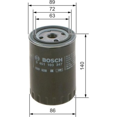 BOSCH 0 451 103 347 Ölfilter