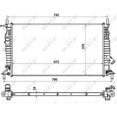 NRF | Kühler, Motorkühlung | 55327