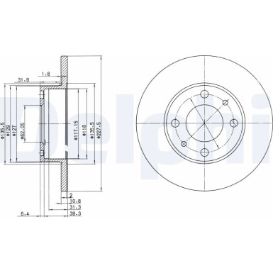 Delphi | Bremsscheibe | BG2147